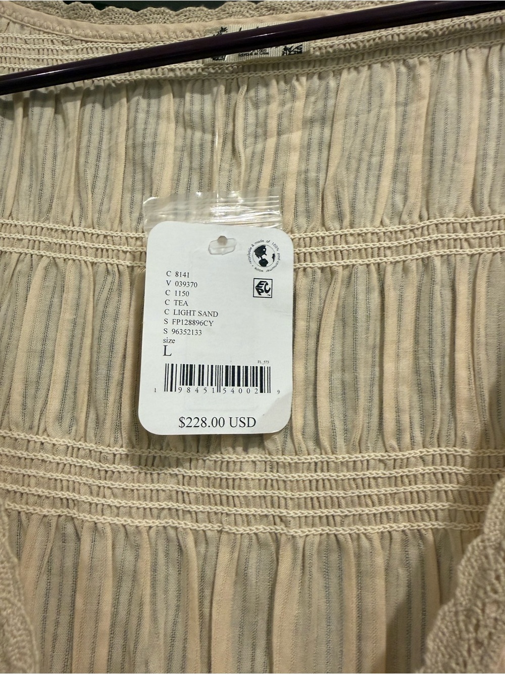 Free People Cream Lace Tiered Tunic - Picture 3 of 4